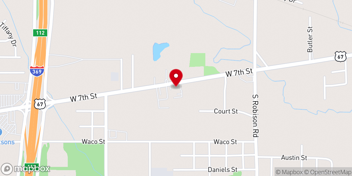 Map showing location of First Assembly of God Church