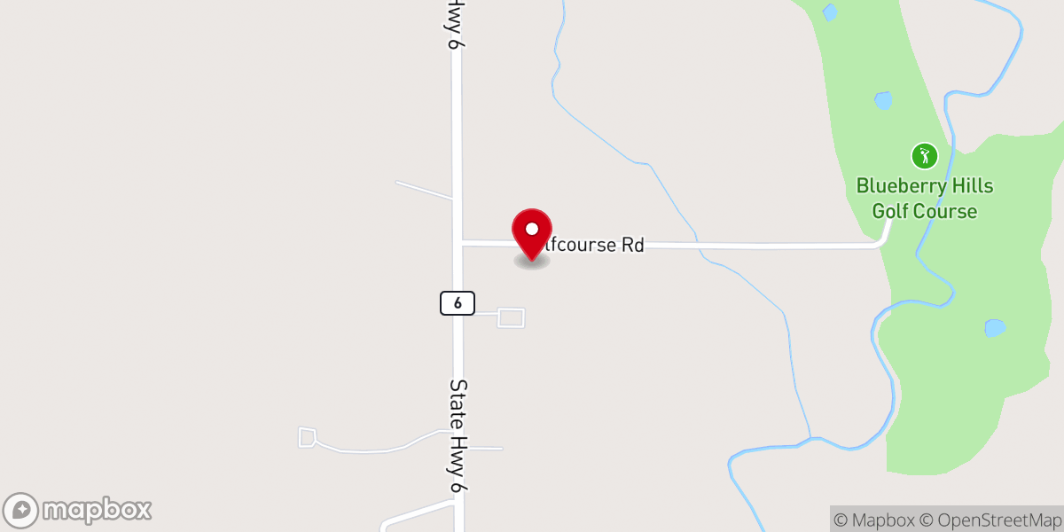 Map showing location of Blueberry Bowl