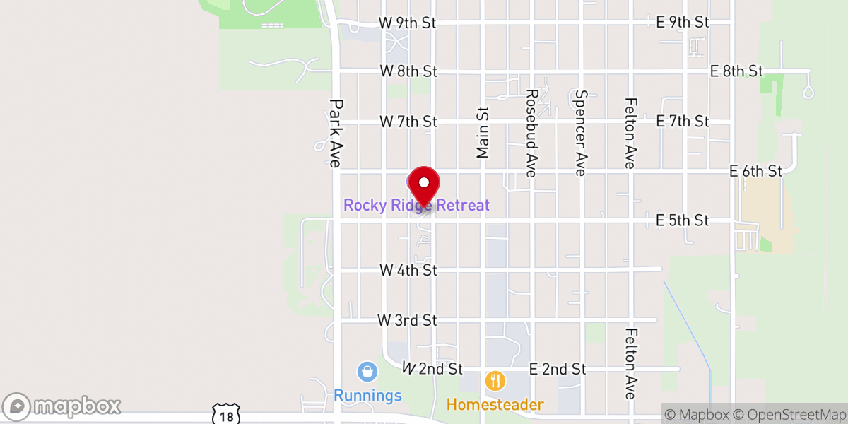 Map showing location of United Methodist-Gregory