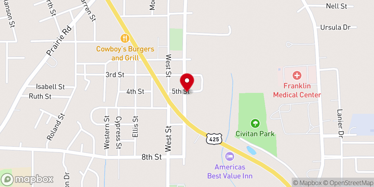 Map showing location of Bible Missionary Church (Wesleyan Holiness)