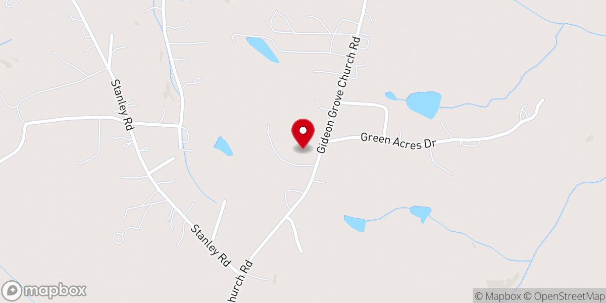 Map showing location of New Hope Church