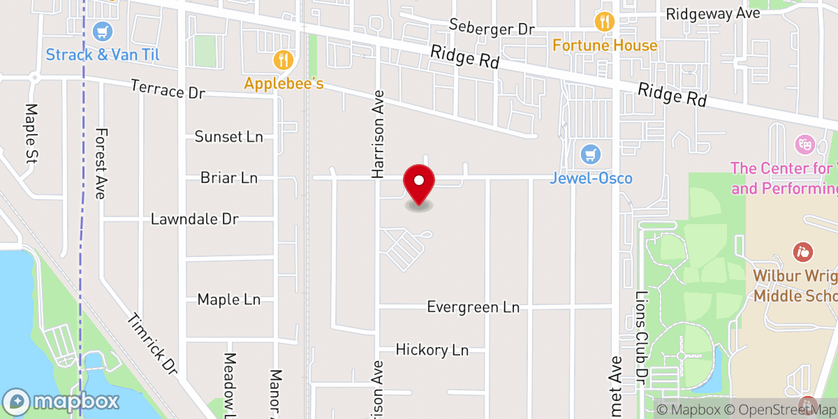 Map showing location of St. Paul's Evangelical Lutheran Church