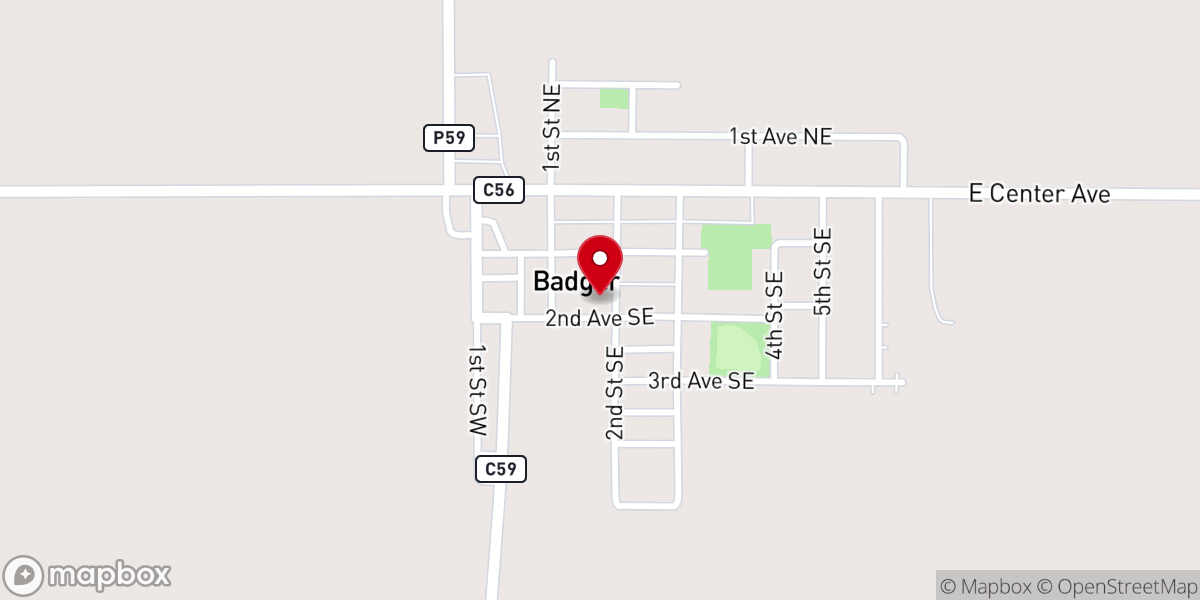 Map showing location of Lutheran Church Parsonage