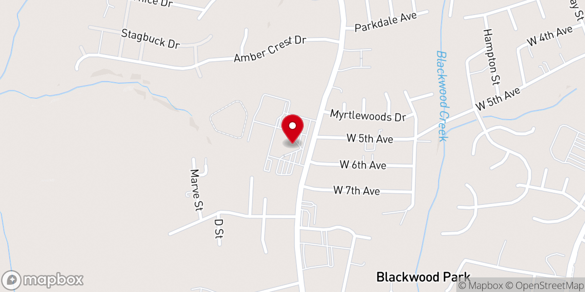 Map showing location of Gastonia First Assembly Of God