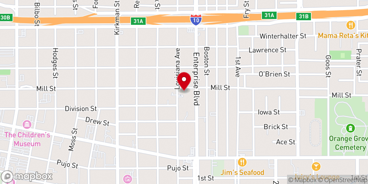 Map showing location of Sacred Heart Catholic Church