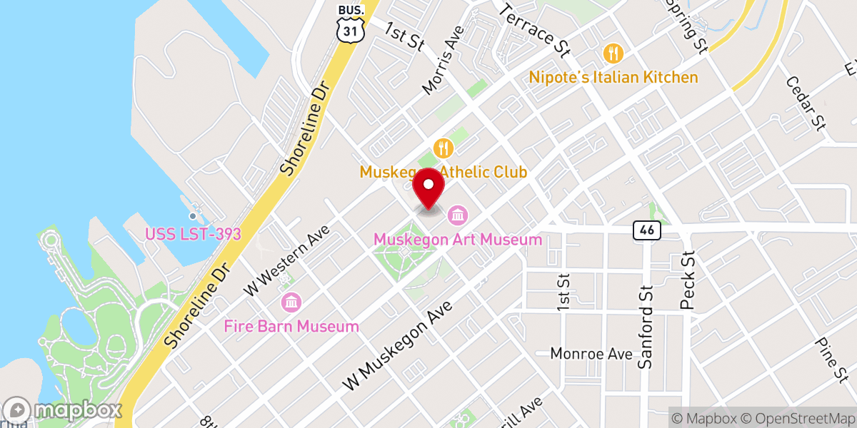 Map showing location of St Paul's Episcopal Church