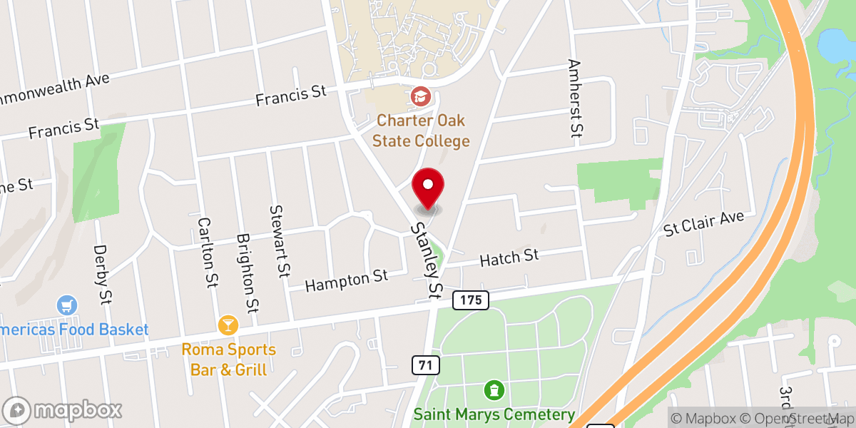 Map showing location of Church