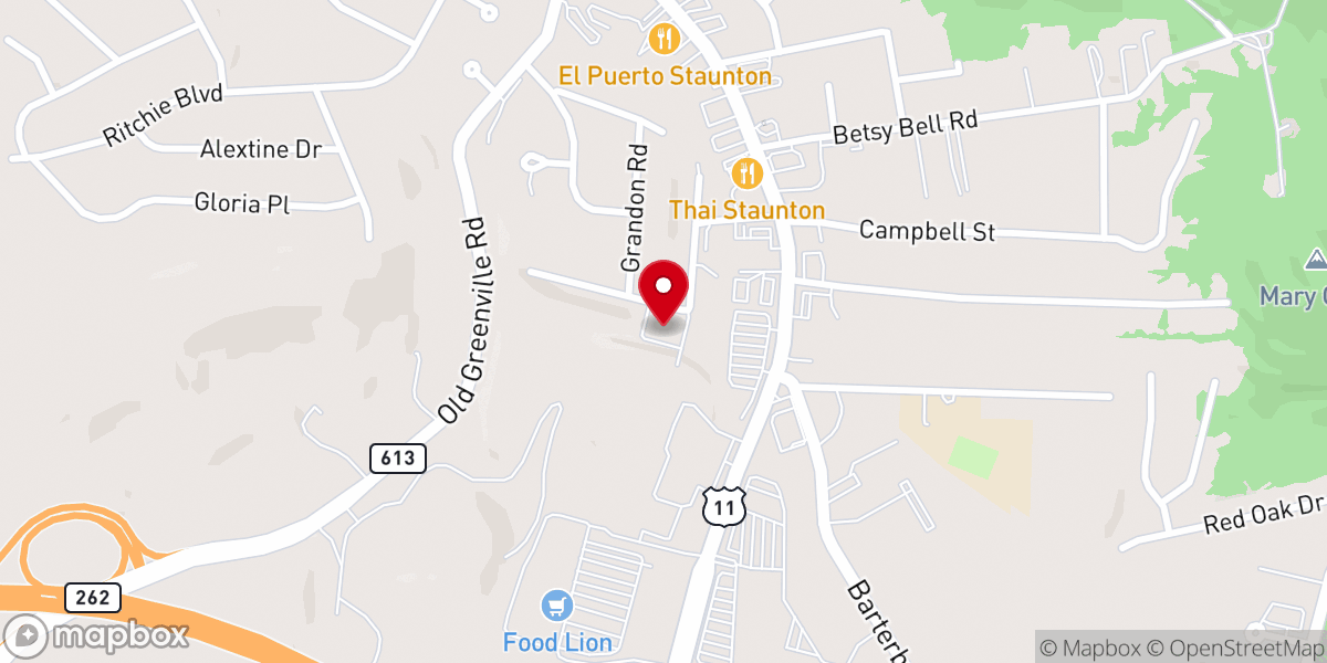 Map showing location of Linden Heights Baptist Church