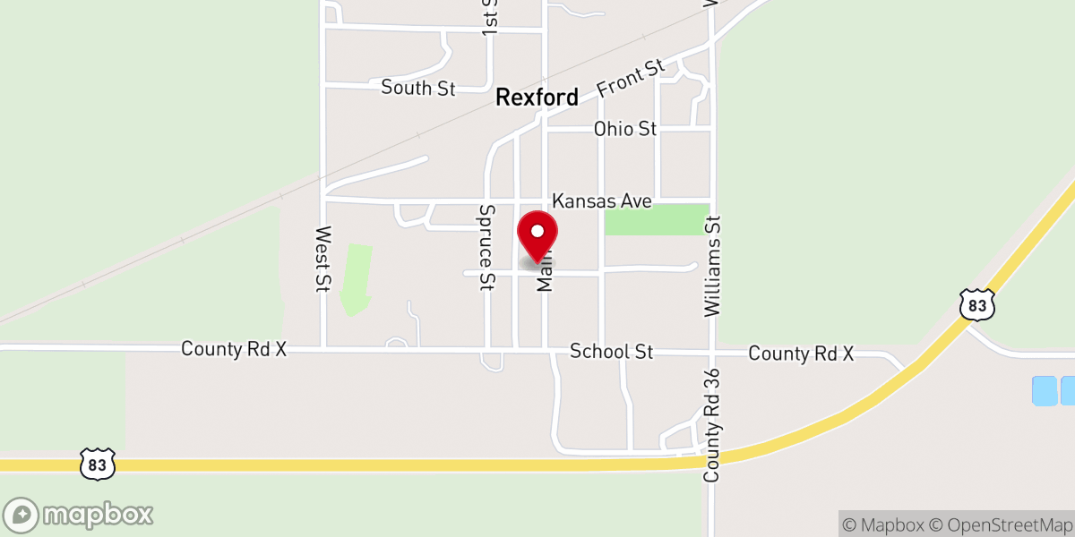 Map showing location of Rexford Community Church