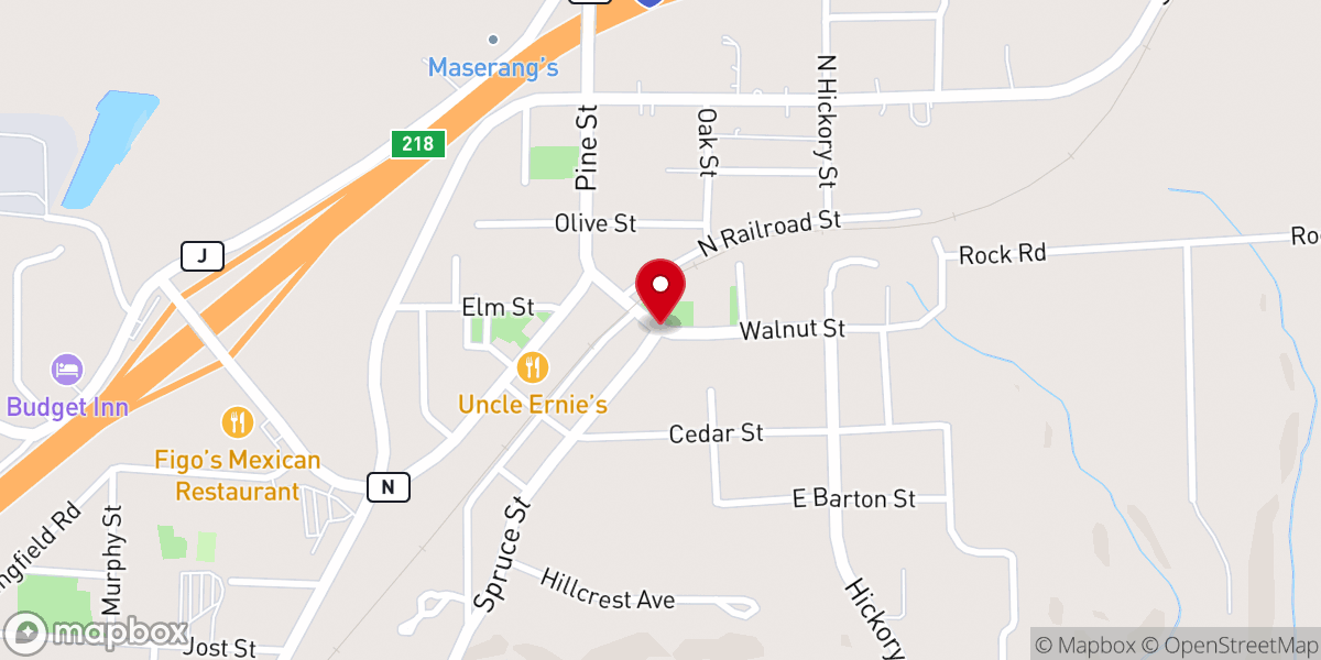 Map showing location of First Missionary Baptist Church