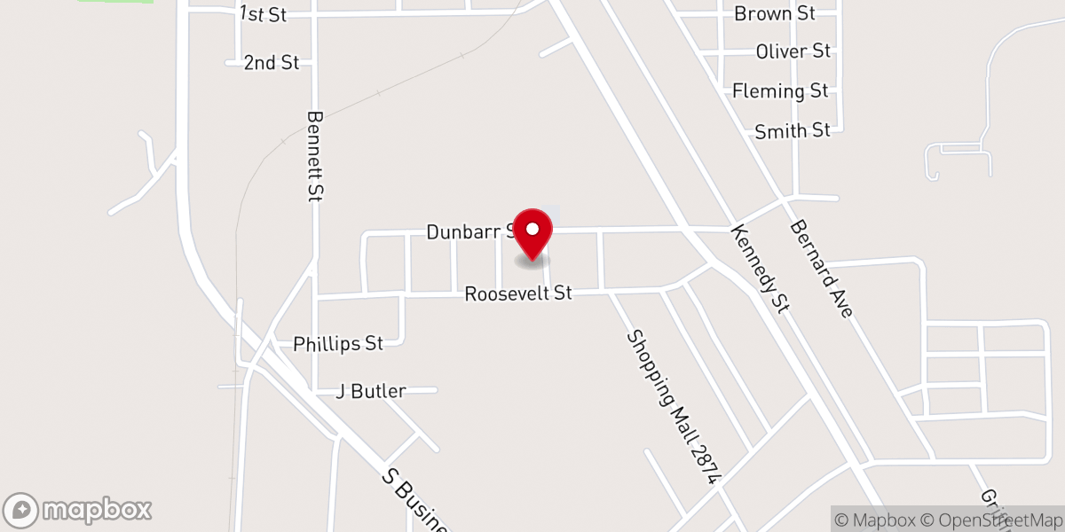 Map showing location of South Union Missionary Baptist Church