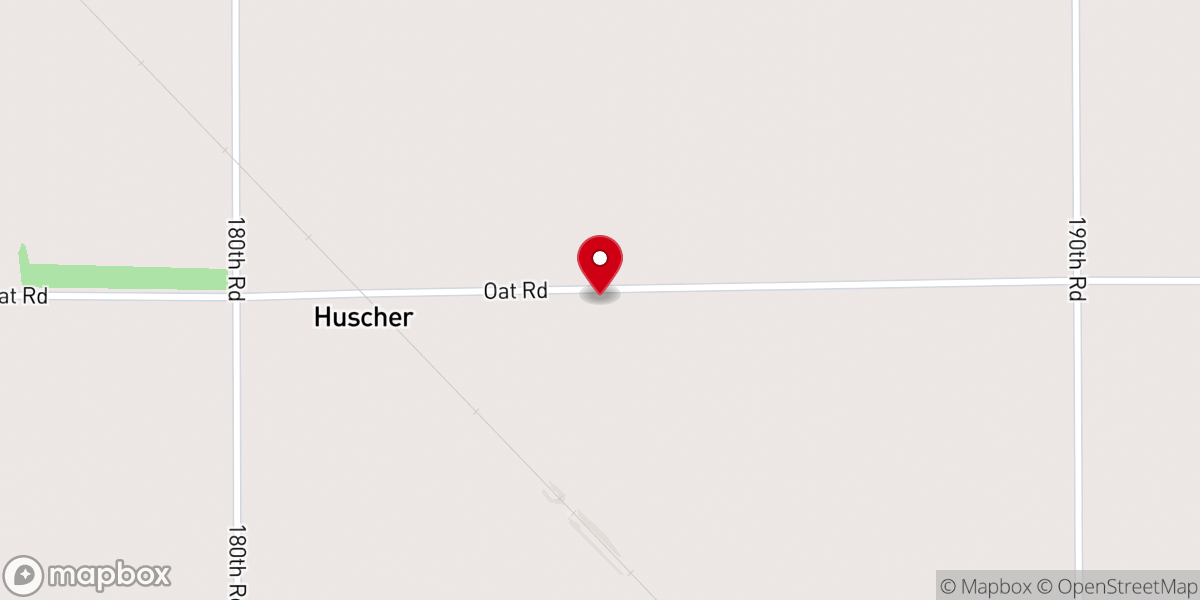 Map showing location of Huscher United Methodist Church