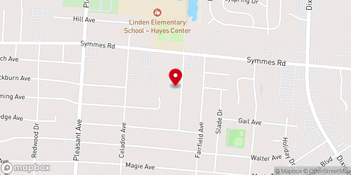 Map showing location of Fairfield Wesleyan Church