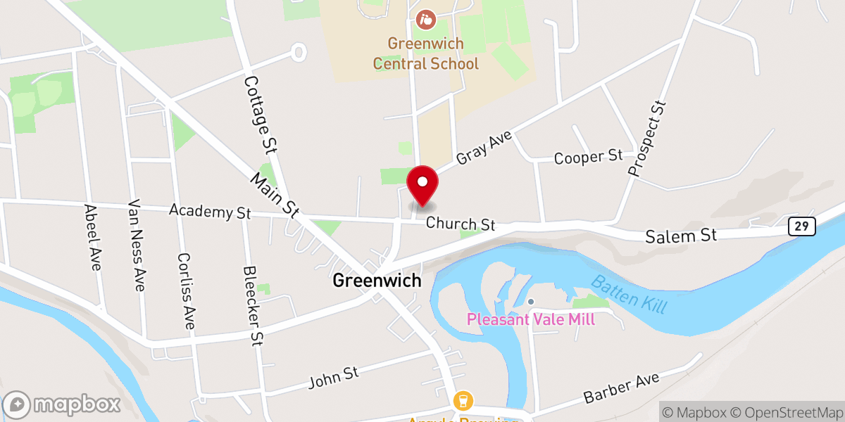 Map showing location of Centenary United Methodist Church