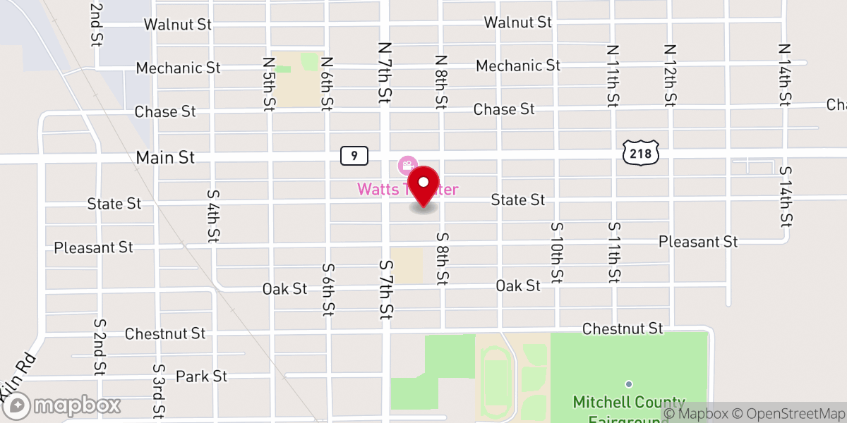 Map showing location of First Grace Lutheran Church