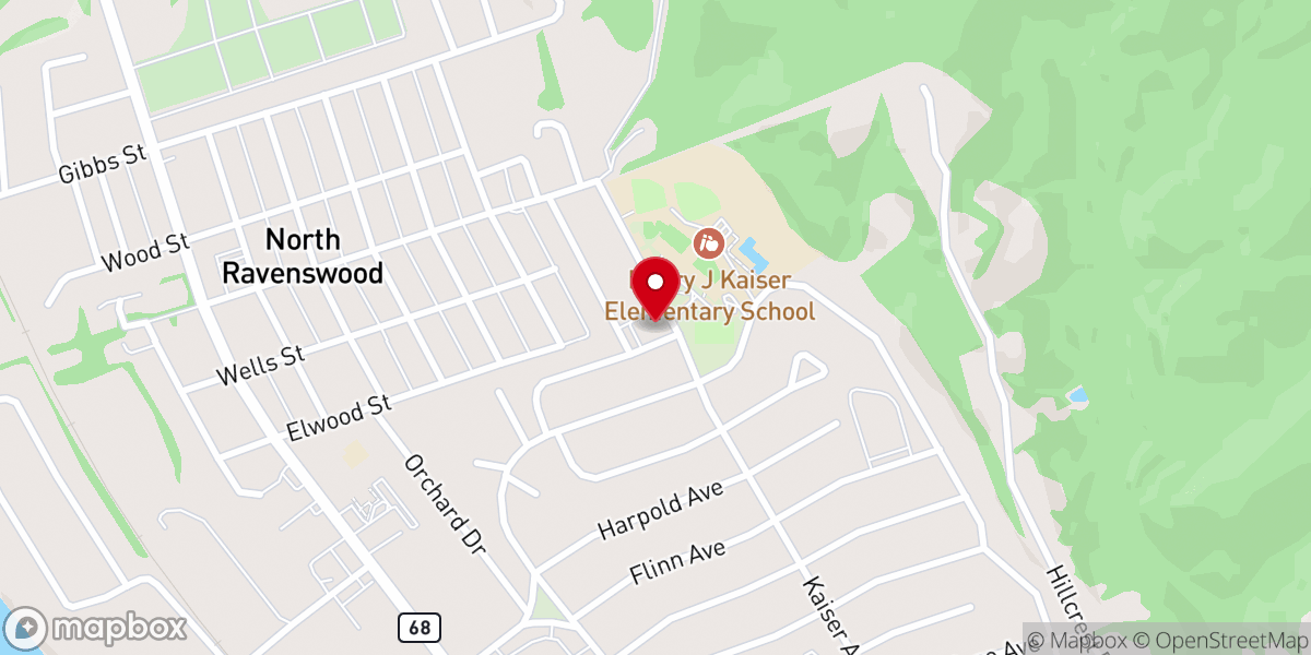 Map showing location of Ravenswood Church of Christ