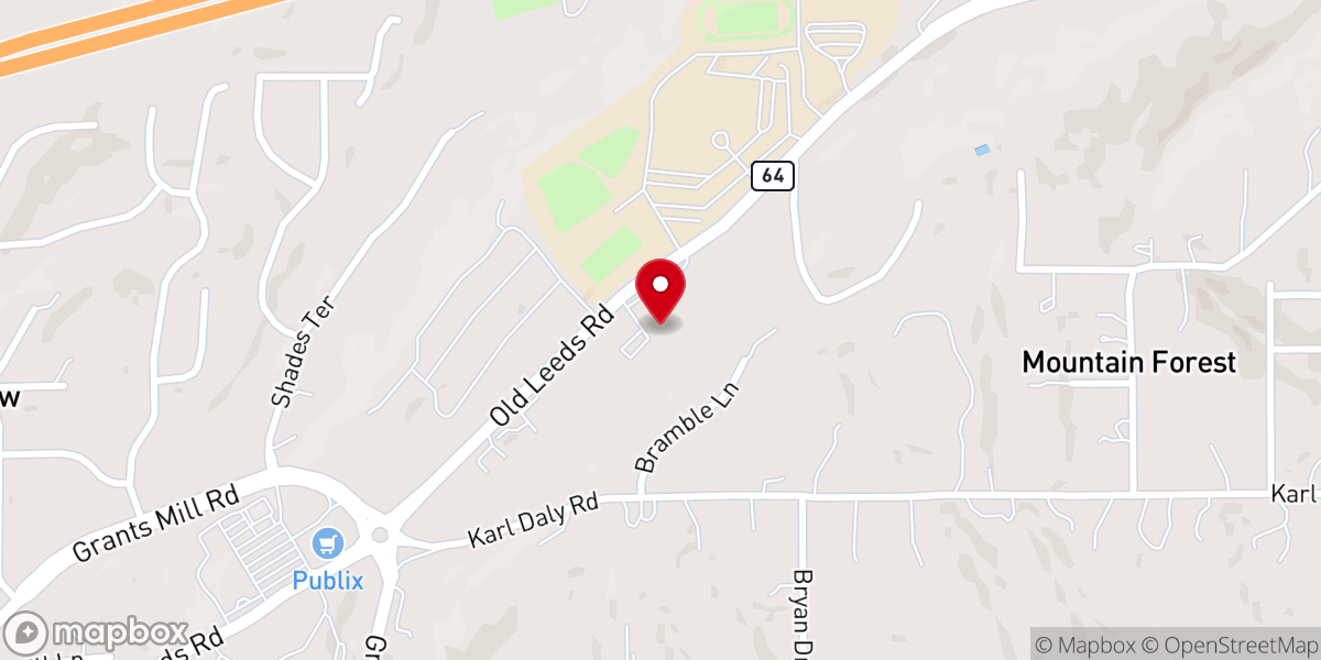 Map showing location of THE CHURCH AT GRANTS MILL