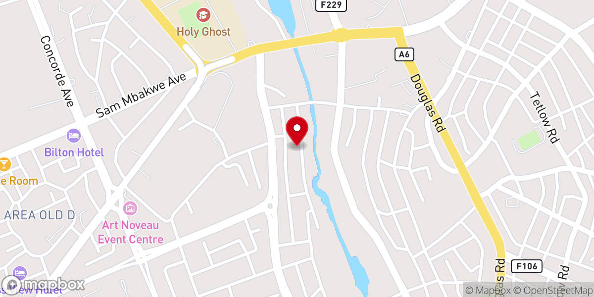 Map showing location of RCCG, Trinity Parish