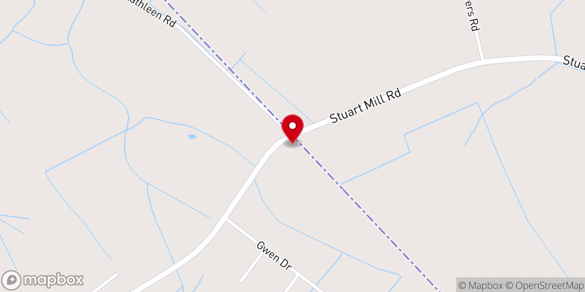 Map showing location of Old Bethel Presbyterian Church