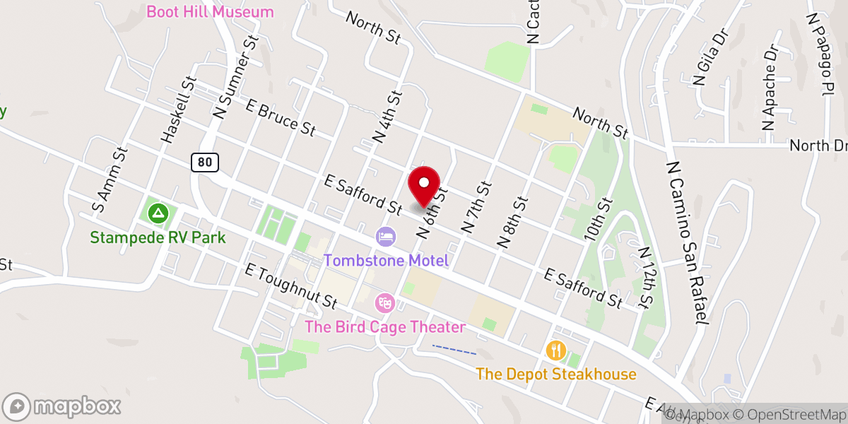 Map showing location of Sacred Heart Catholic Church