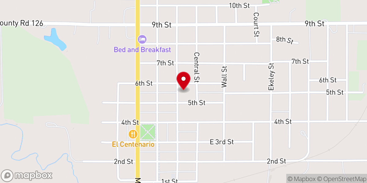 Map showing location of Stromsburg Baptist Church