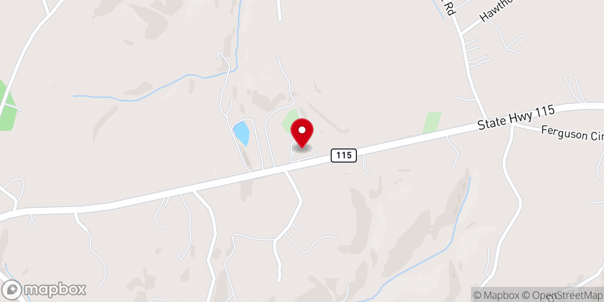 Map showing location of Solid Rock Baptist Church