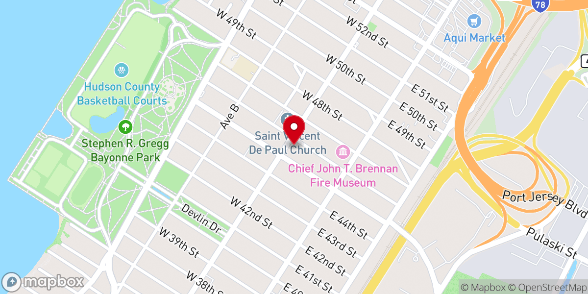 Map showing location of Wesley United Methodist Church