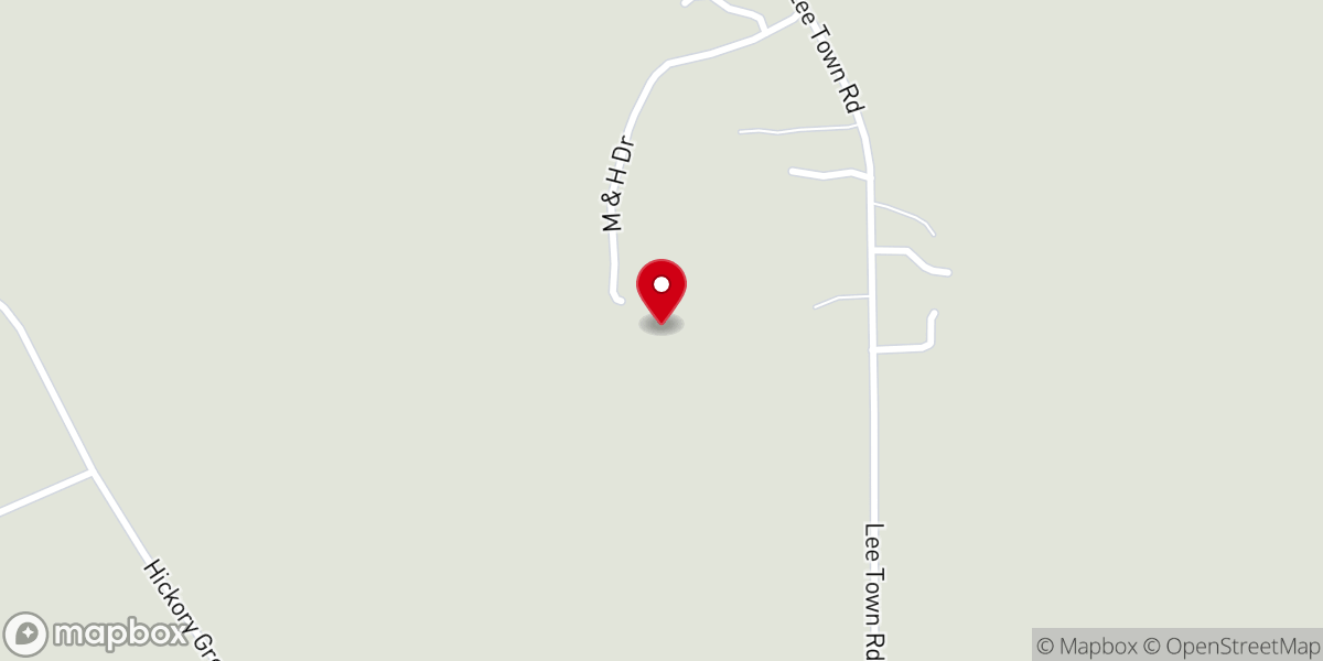 Map showing location of Lee Town Church