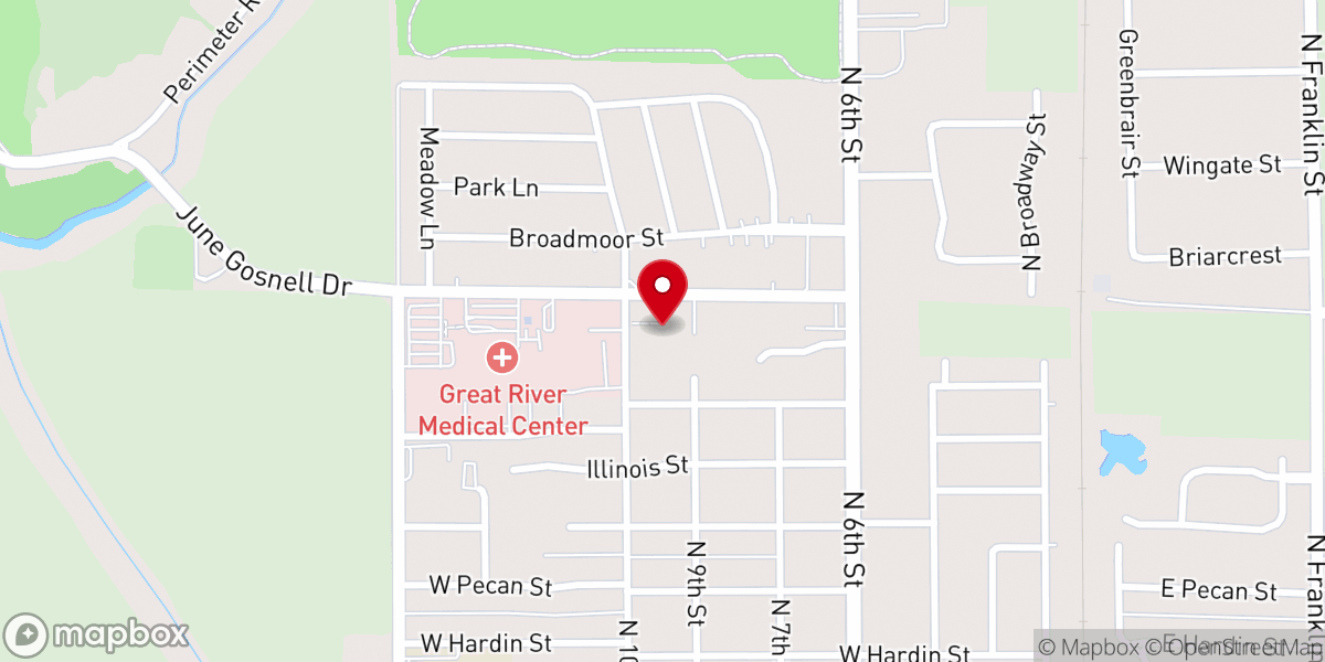 Map showing location of First Presbyterian Church