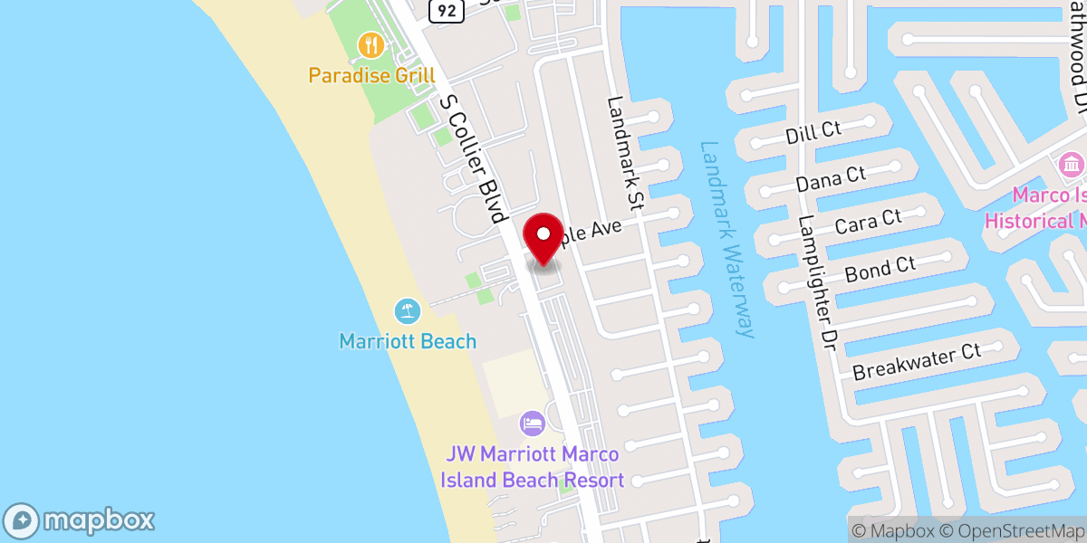 Map showing location of Harborview Rentals