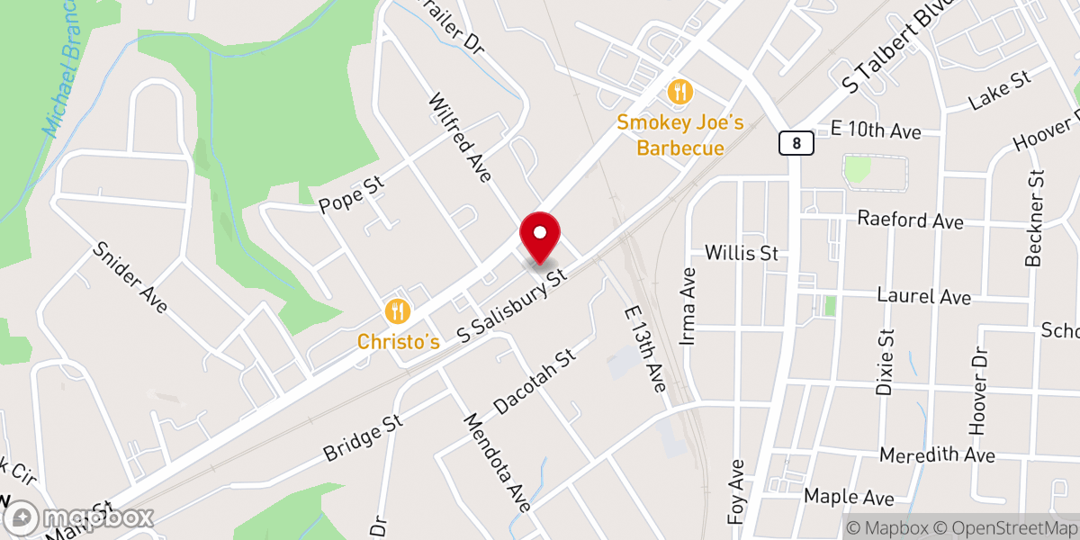 Map showing location of Lexington Pentecostal Church-Living God