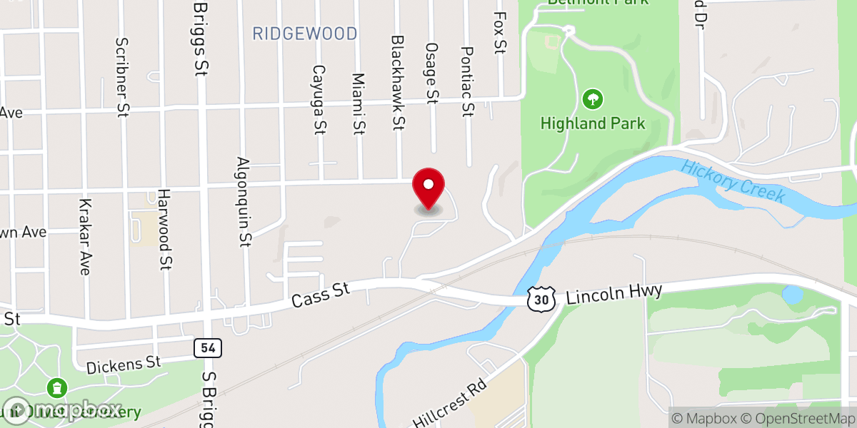 Map showing location of Knights of Columbus 4400