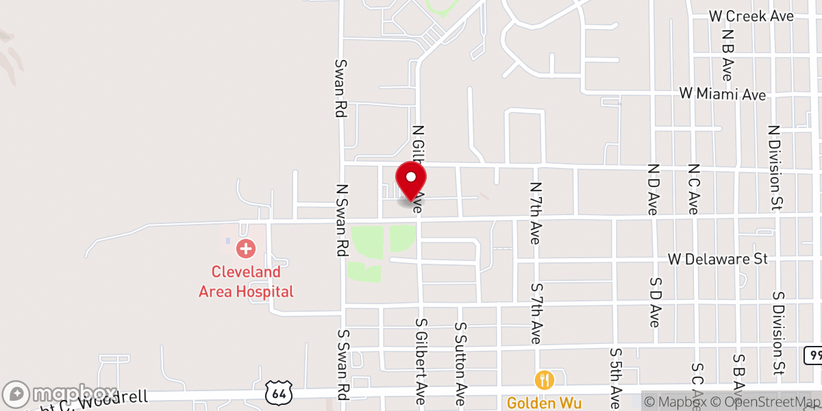 Map showing location of Western Heights Baptist Church