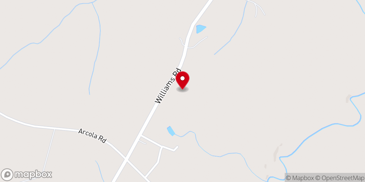 Map showing location of Harris Chapel Baptist Church
