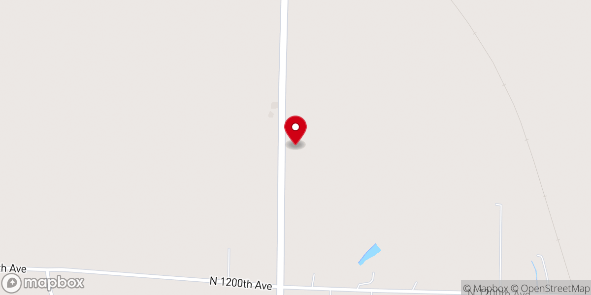 Map showing location of Orion Christian Church