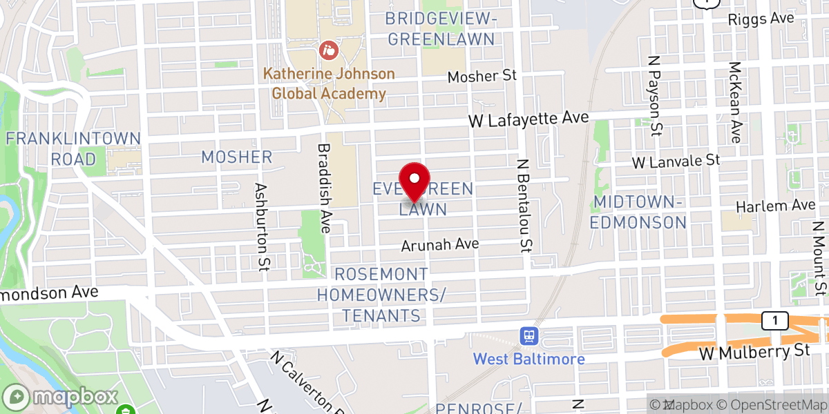 Map showing location of Union Memorial United Methodist Church