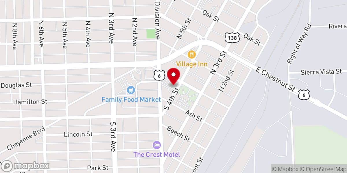 Map showing location of Christ United Methodist Church