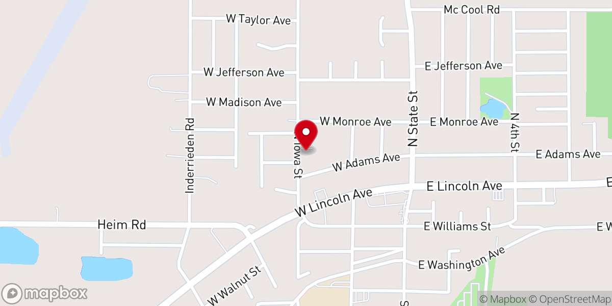 Map showing location of Chandler General Baptist Church