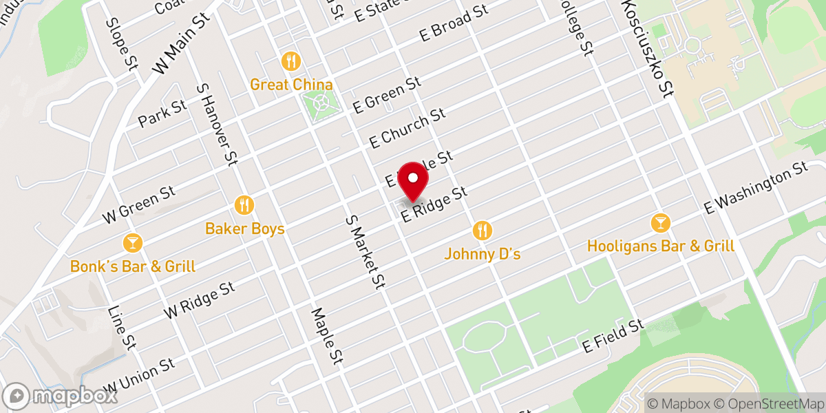 Map showing location of Sanitary Bakery