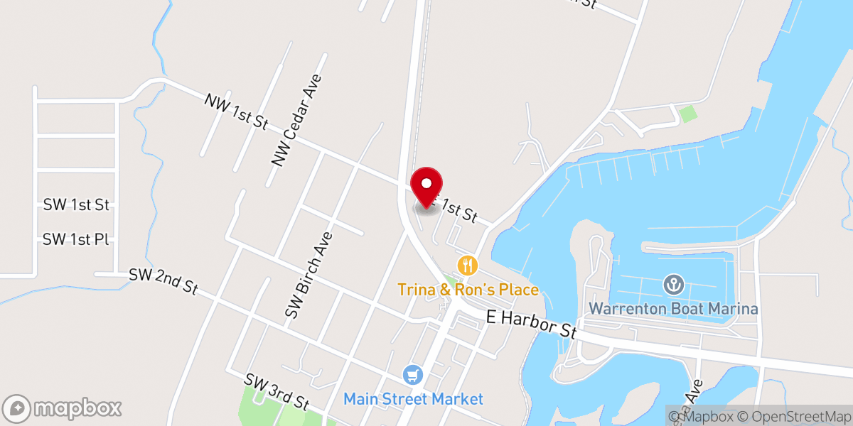 Map showing location of First Baptist Church