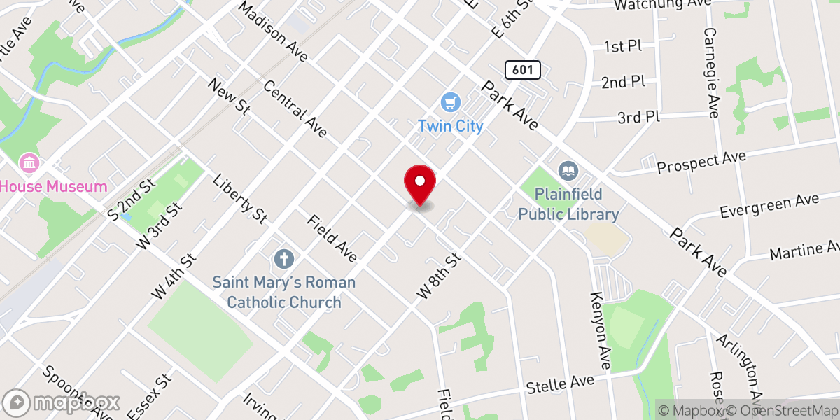 Map showing location of Centro Familiar Apostólico - Iglesia Pentecostal Unida de Plainfield