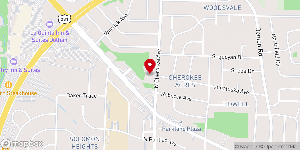 Map showing location of Grace Church