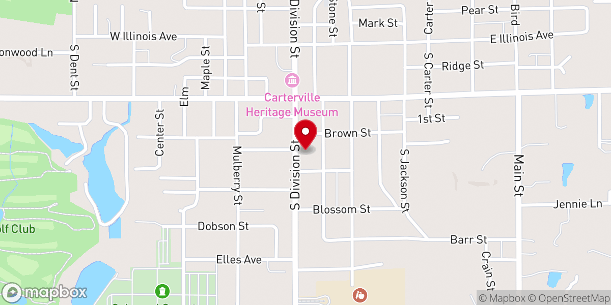 Map showing location of First Baptist Church
