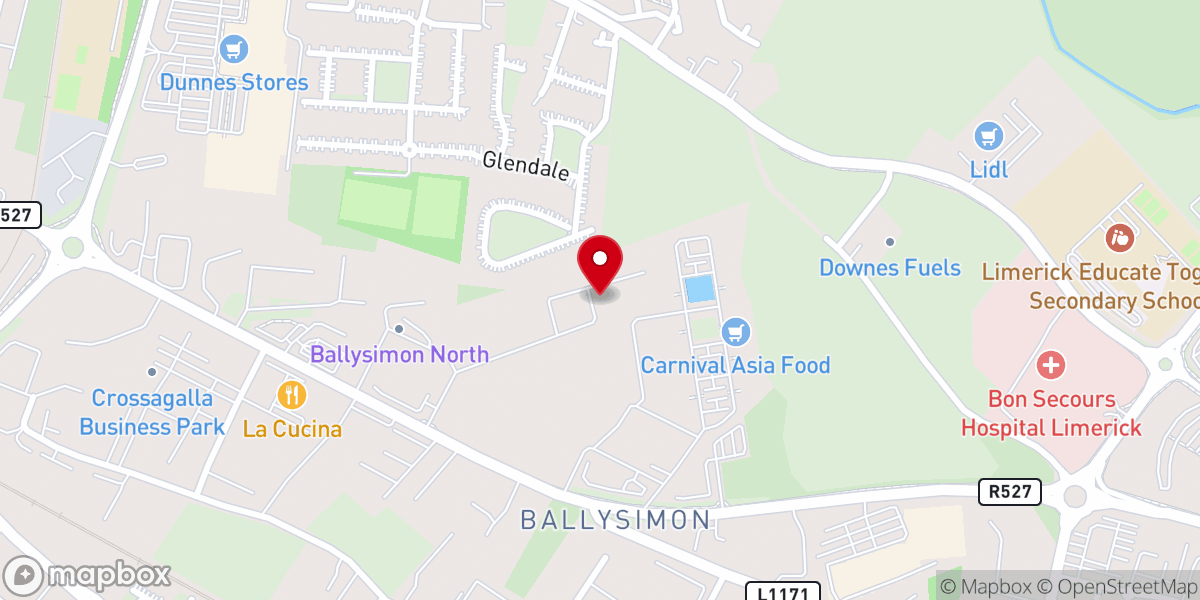 Map showing location of RCCG Living Stone Parish Church Limerick