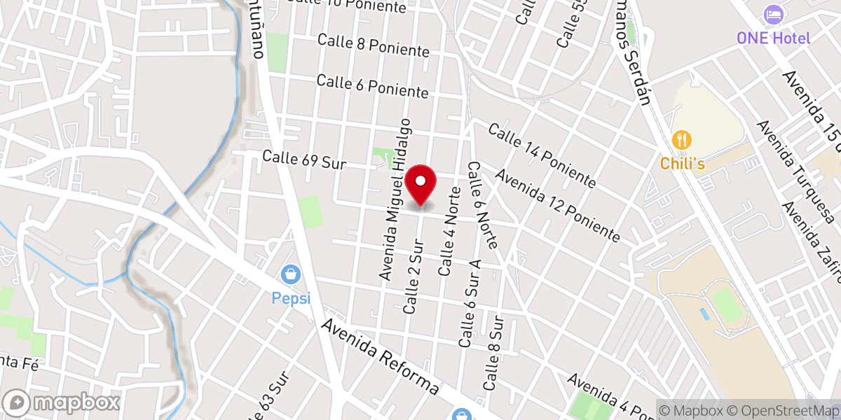 Map showing location of Misión Cristiana Bautista Betel