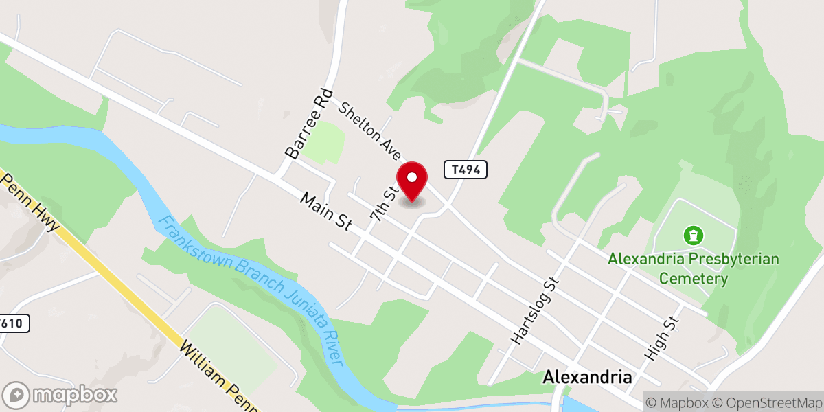 Map showing location of William P. Spyker Post 520