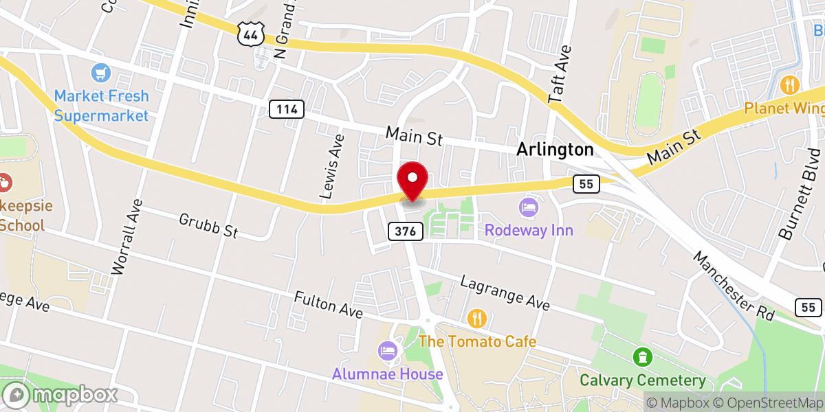 Map showing location of Iglesia Vida Real Poughkeepsie