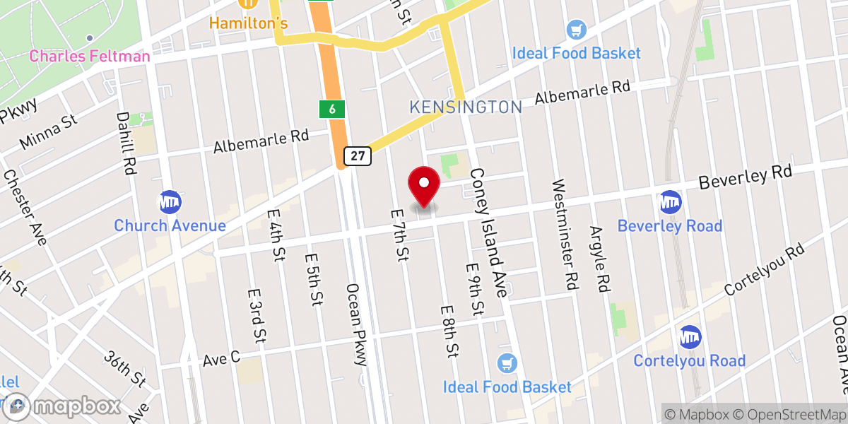 Map showing location of Beverly Presbyterian Church
