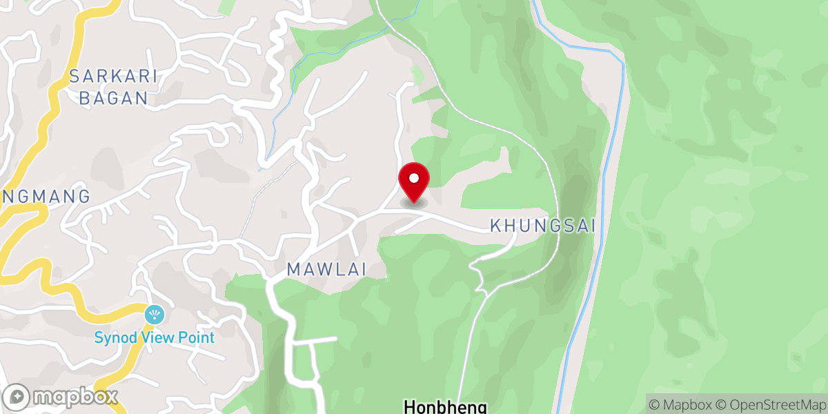 Map showing location of Khongsai Christian Church