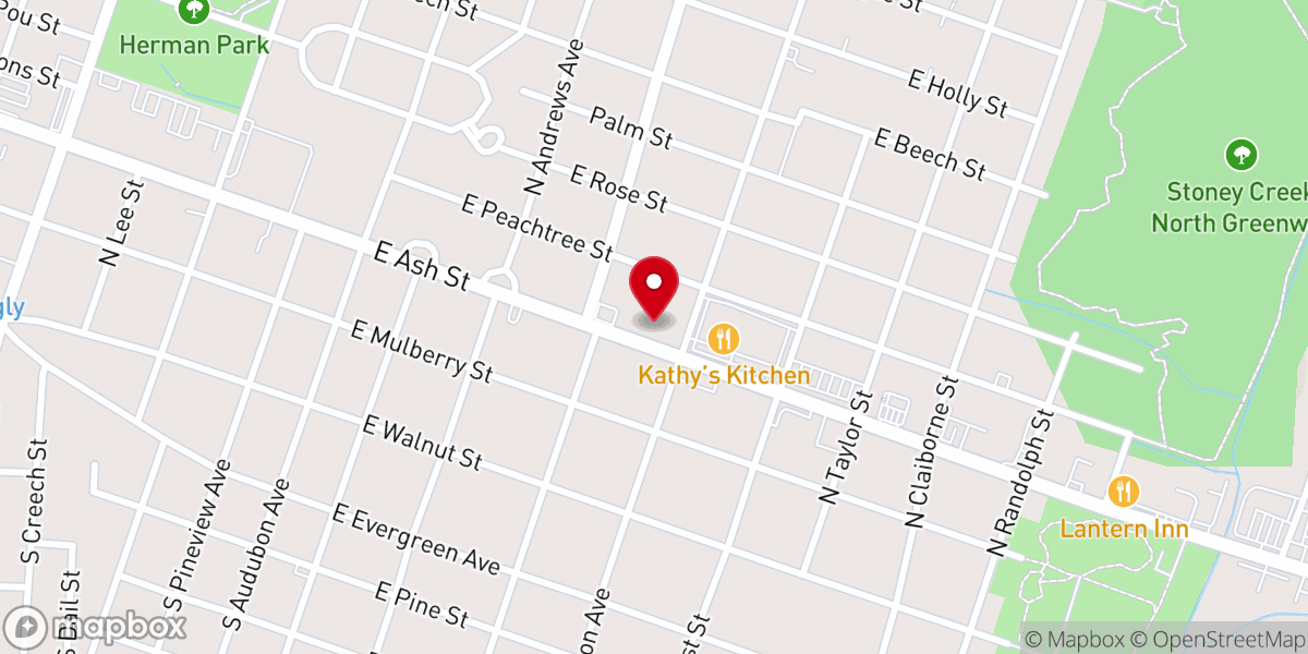Map showing location of First Christian Church